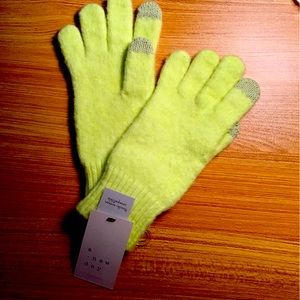 Neon citron tech gloves